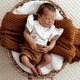 Butterfly Short Sleeve Organic Bodysuit with Frill - Thumbnail 6