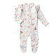 Butterfly Organic Snuggle Sleepsuit Zip Footie with Frill - Thumbnail 2