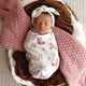 Butterfly Organic Snuggle Swaddle & Topknot Set - Thumbnail 1