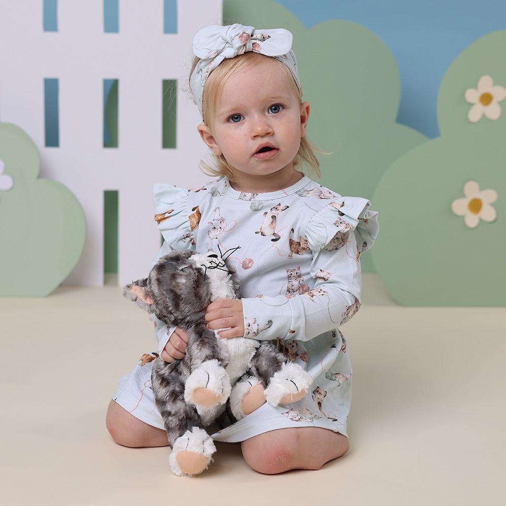 Kittens Long Sleeve Organic Dress - View 6