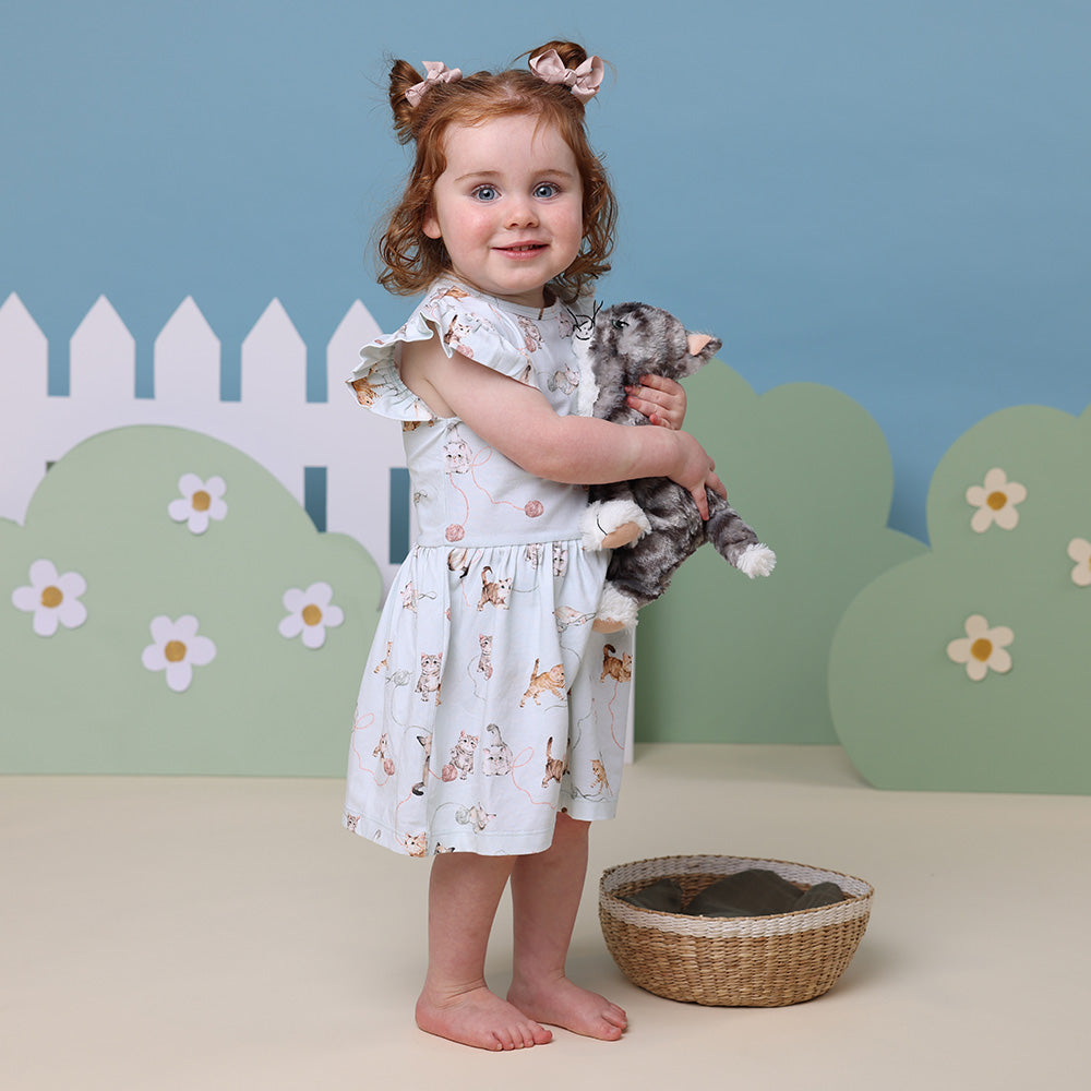 Kittens Short Sleeve Organic Dress - View 5