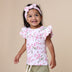 Toddler wearing Cherry Blossom Organic T-Shirt with Frill
