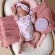 Coral Short Sleeve Organic Bodysuit with Frill - Thumbnail 6