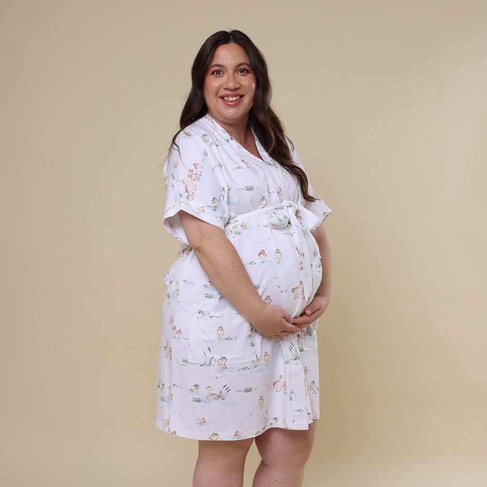 Duck Pond Organic Maternity Robe - View 3