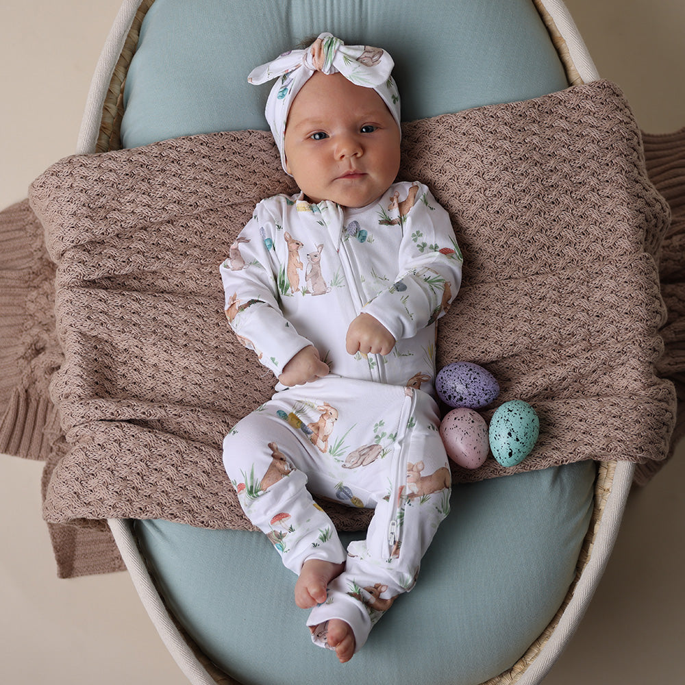 Easter Bunnies Organic Snugglesuit Convertible Romper - View 7