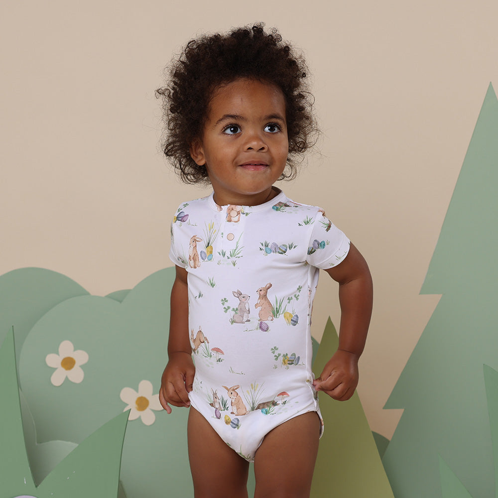 Easter Bunnies Short Sleeve Organic Bodysuit - View 5