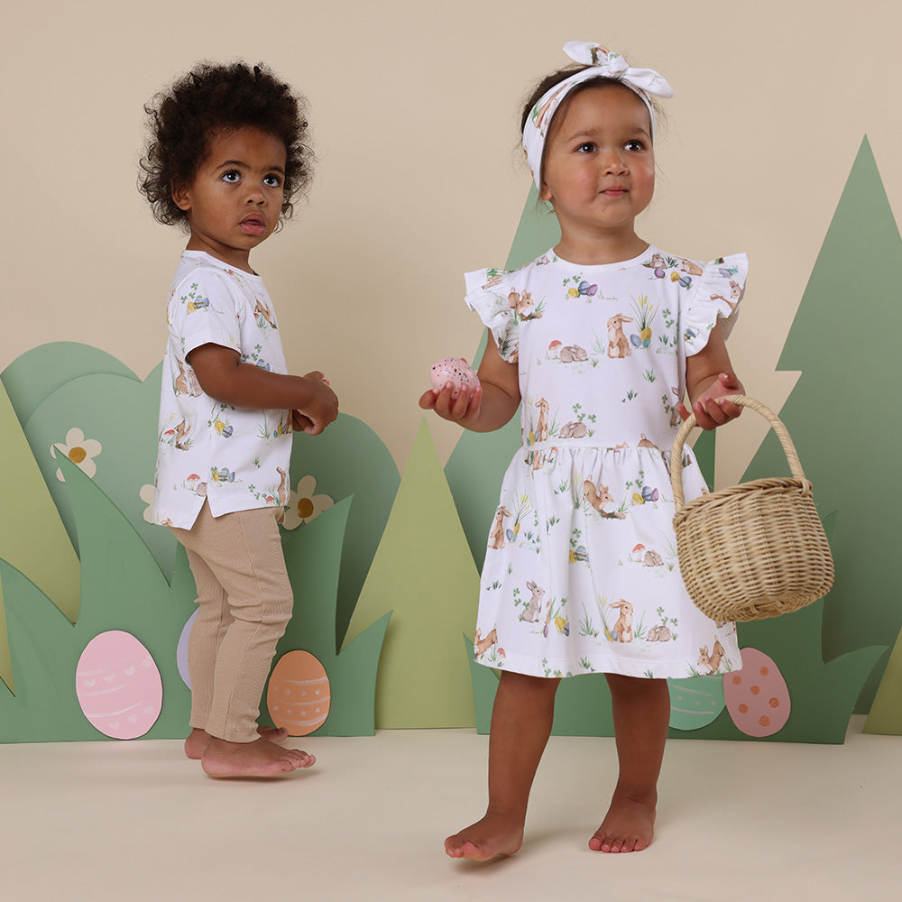 Easter Bunnies Short Sleeve Organic Dress - View 14