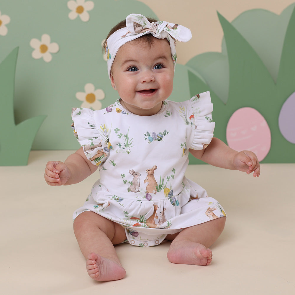 Easter Bunnies Short Sleeve Organic Dress - View 12