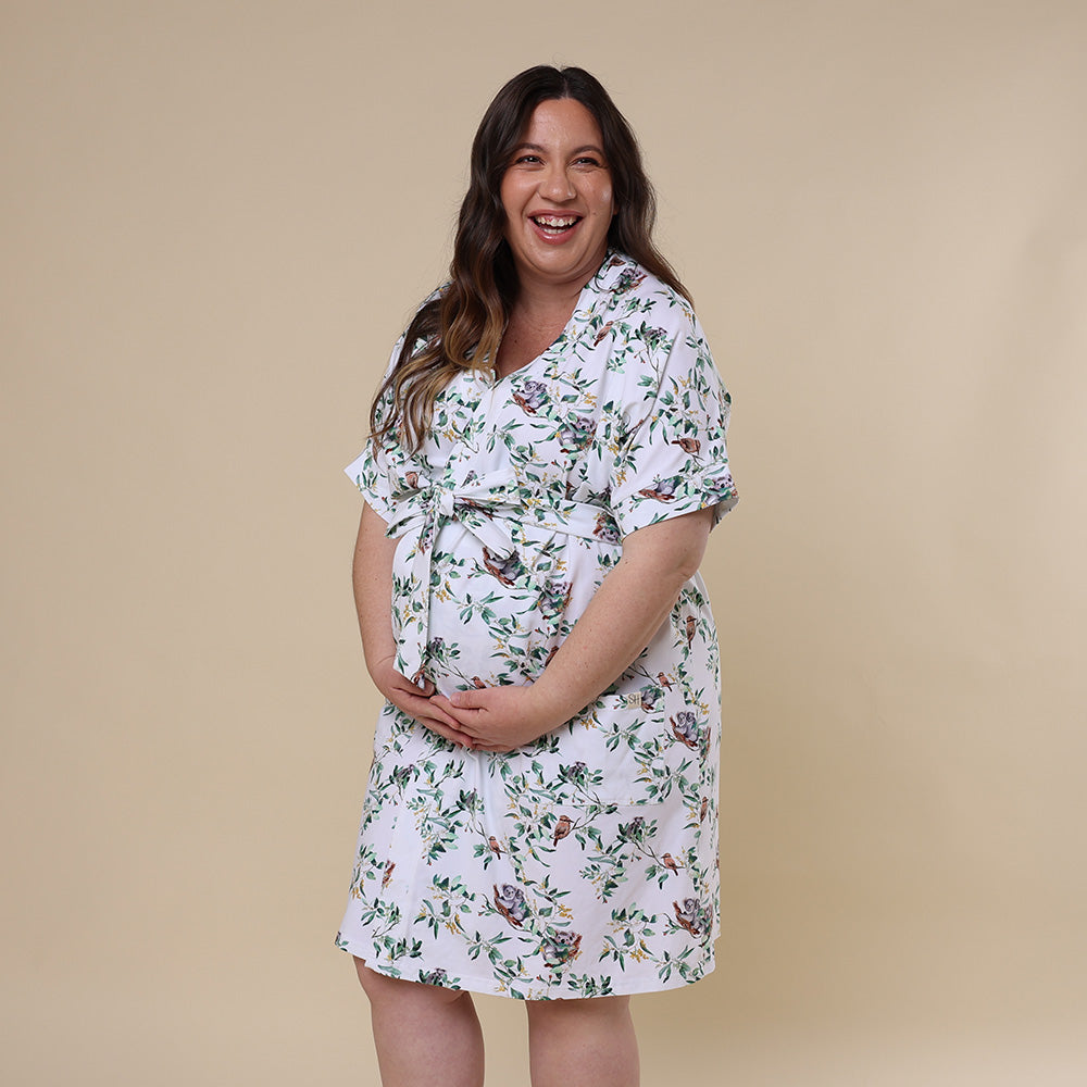 Eucalypt Organic Maternity Robe - View 1