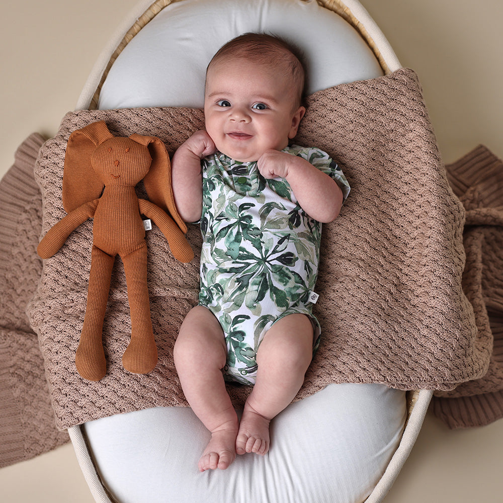 Evergreen Short Sleeve Organic Bodysuit - View 1