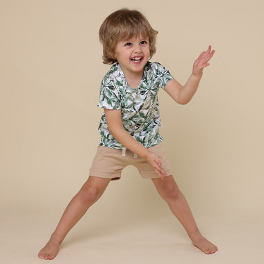 Toddler wearing Evergreen Organic T-Shirt | Snuggle Hunny