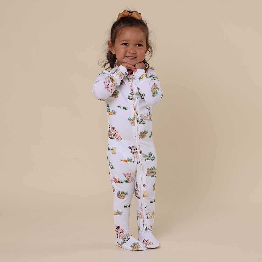 Farm Organic Snuggle Sleepsuit Zip Footie - View 3