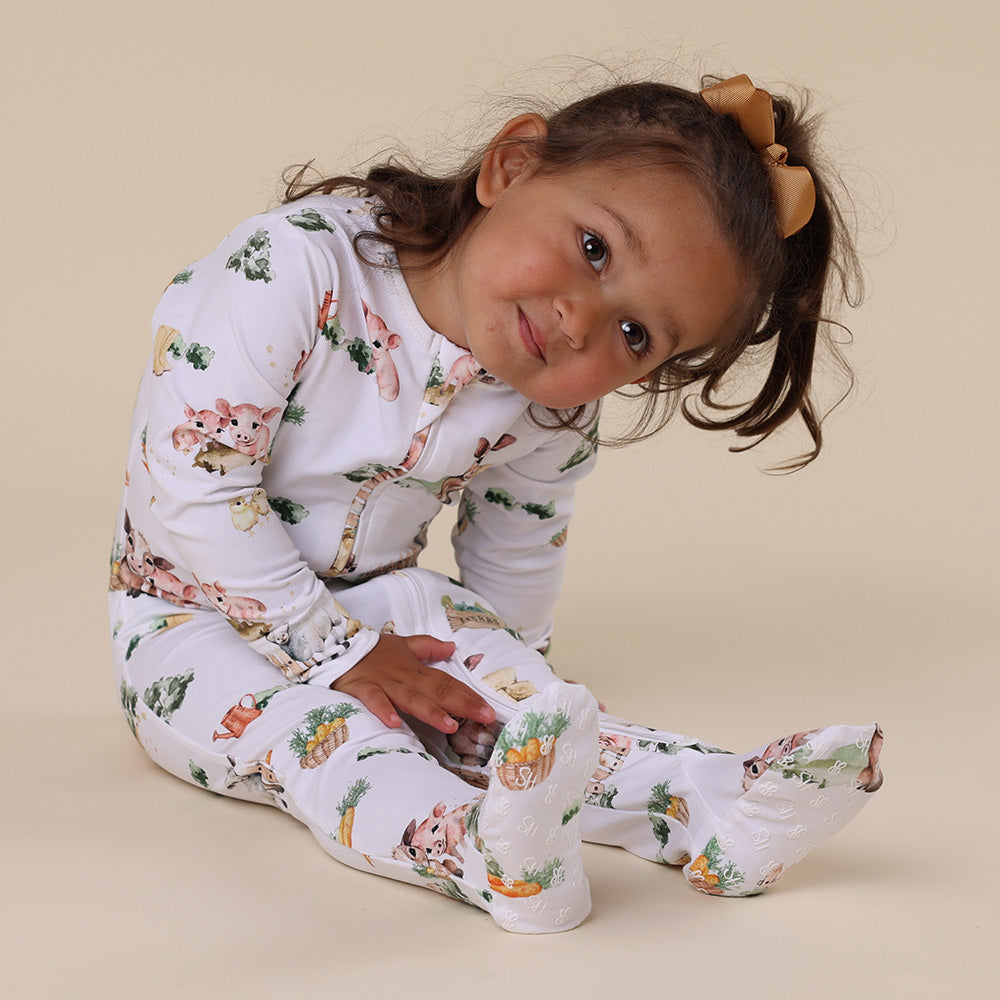 Farm Organic Snuggle Sleepsuit Zip Footie - View 6