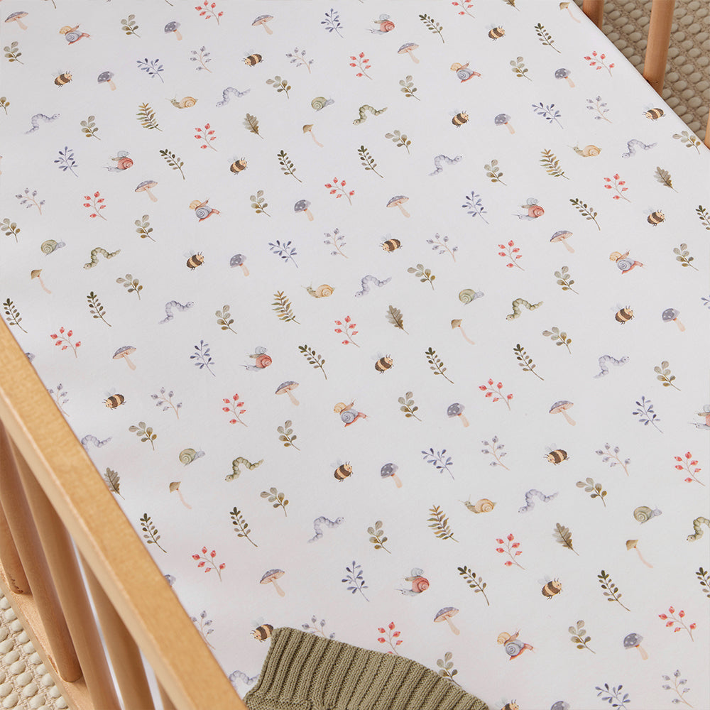 Garden Friends Organic Fitted Cot Sheet - View 3