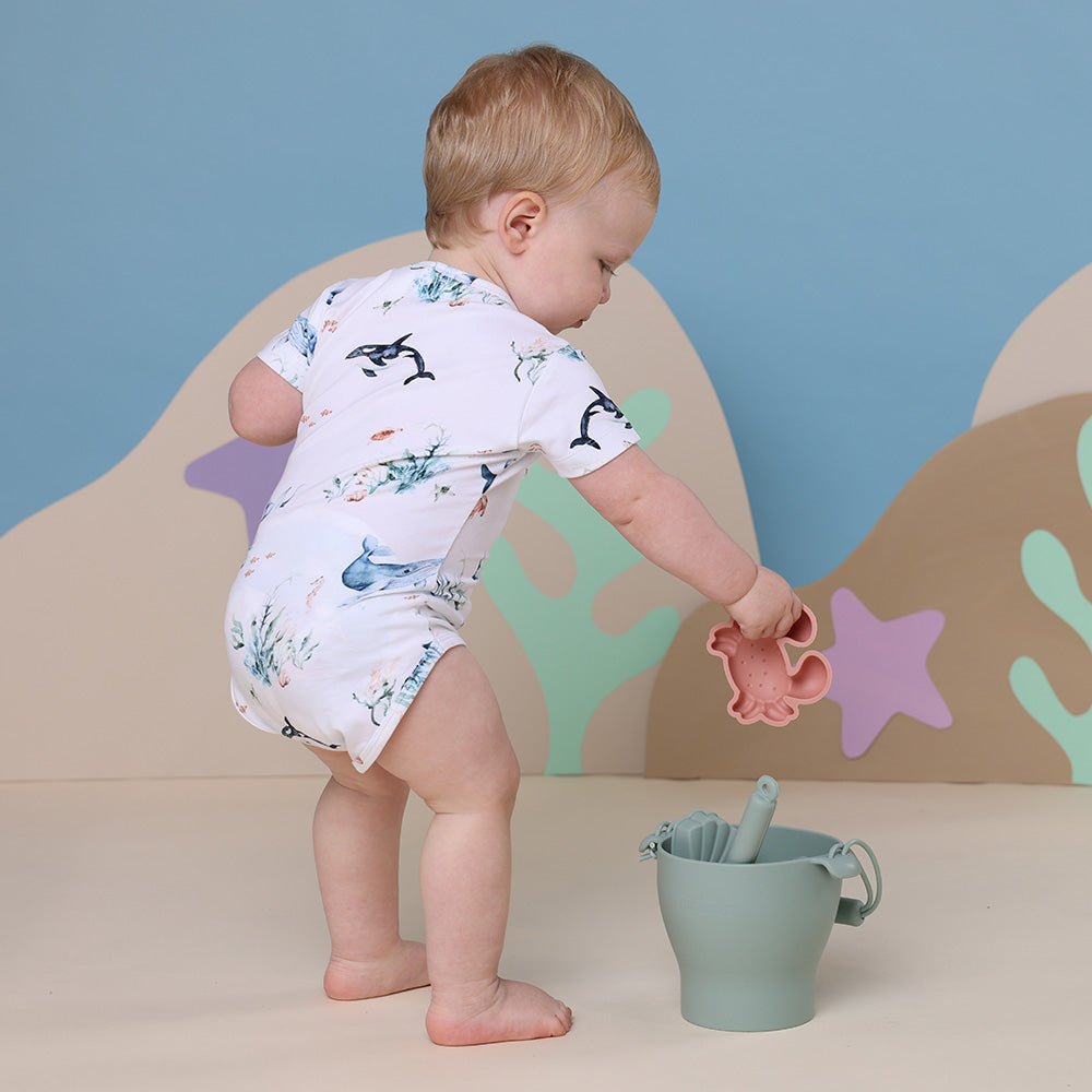 Ocean Short Sleeve Organic Bodysuit - View 6