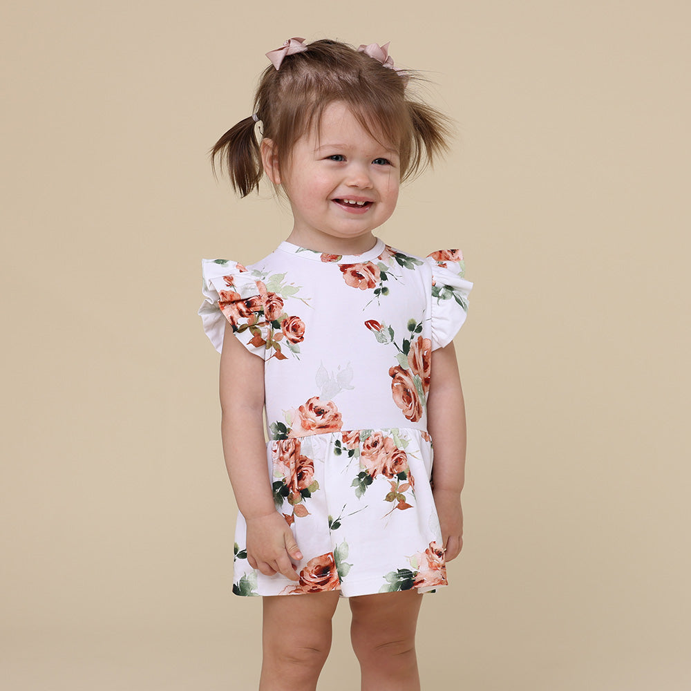 Rosebud Short Sleeve Organic Dress - View 10