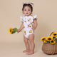 Sunflower Short Sleeve Organic Bodysuit with Frill - Thumbnail 3