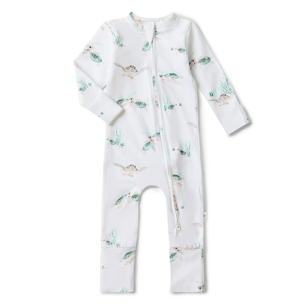 Turtle Organic Snugglesuit Convertible Romper - View 2