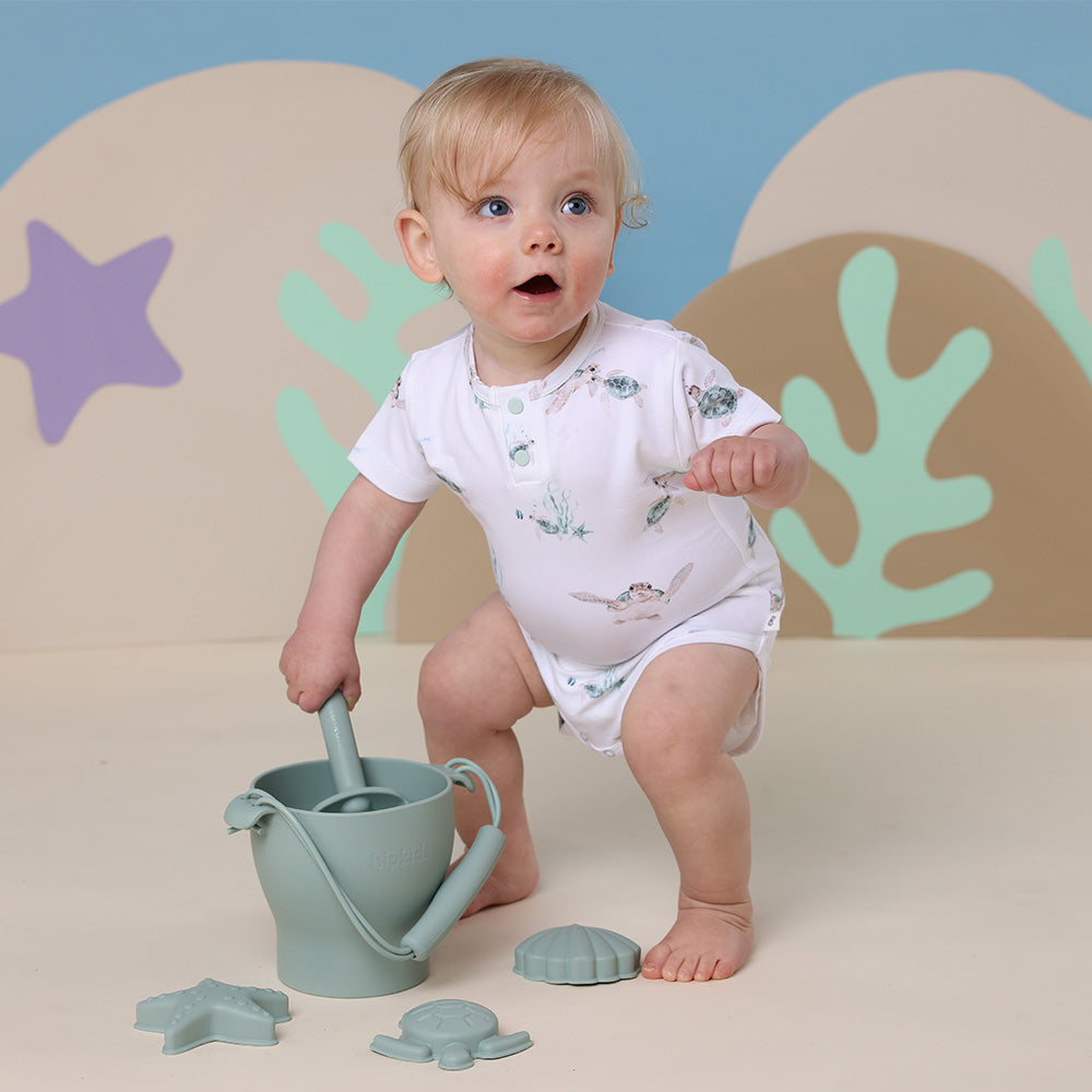 Turtle Short Sleeve Organic Bodysuit - View 6