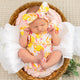 Sofia Short Sleeve Organic Bodysuit with Frill - Thumbnail 3
