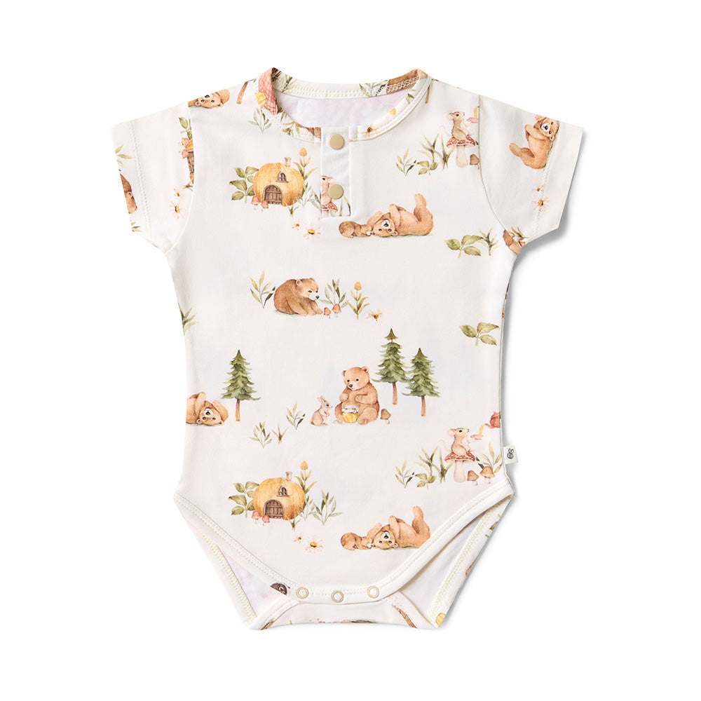 Bears Short Sleeve Organic Bodysuit - View 2