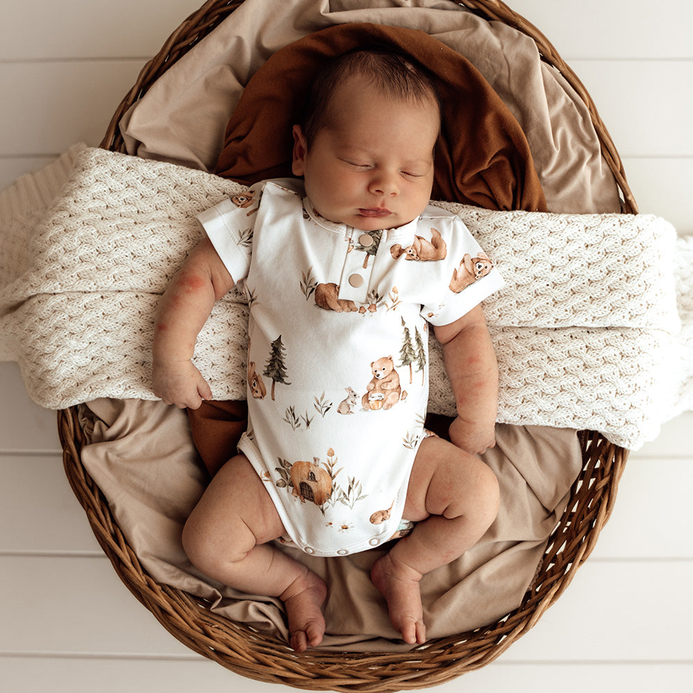 Bears Short Sleeve Organic Bodysuit - View 6