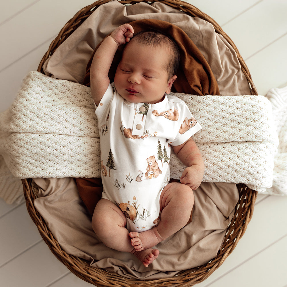 Bears Short Sleeve Organic Bodysuit - View 8