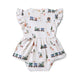 Trains Short Sleeve Organic Dress - Thumbnail 4