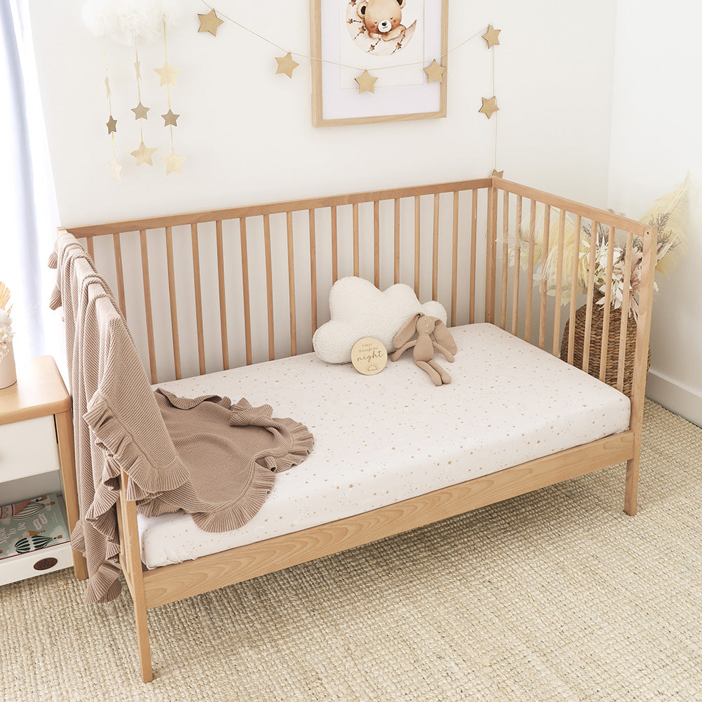 Stardust Organic Fitted Cot Sheet - View 1