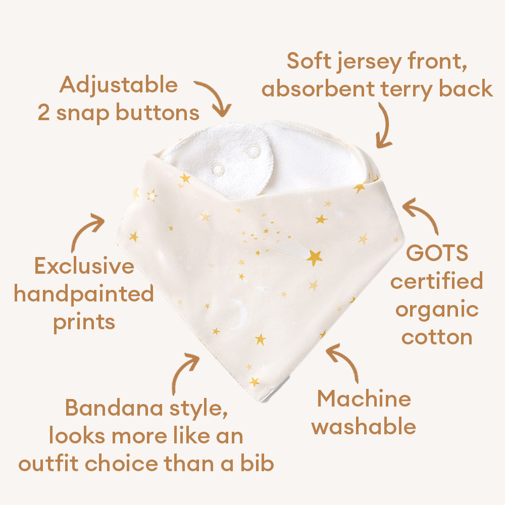 Stardust Organic Dribble Bib - View 4