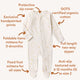 Stardust Organic Snuggle Sleepsuit Zip Footie - Thumbnail 8