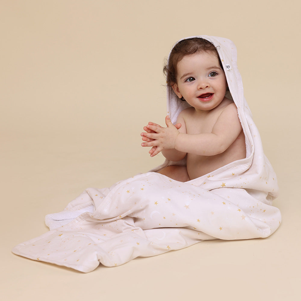 Stardust Organic Hooded Baby Towel - View 4