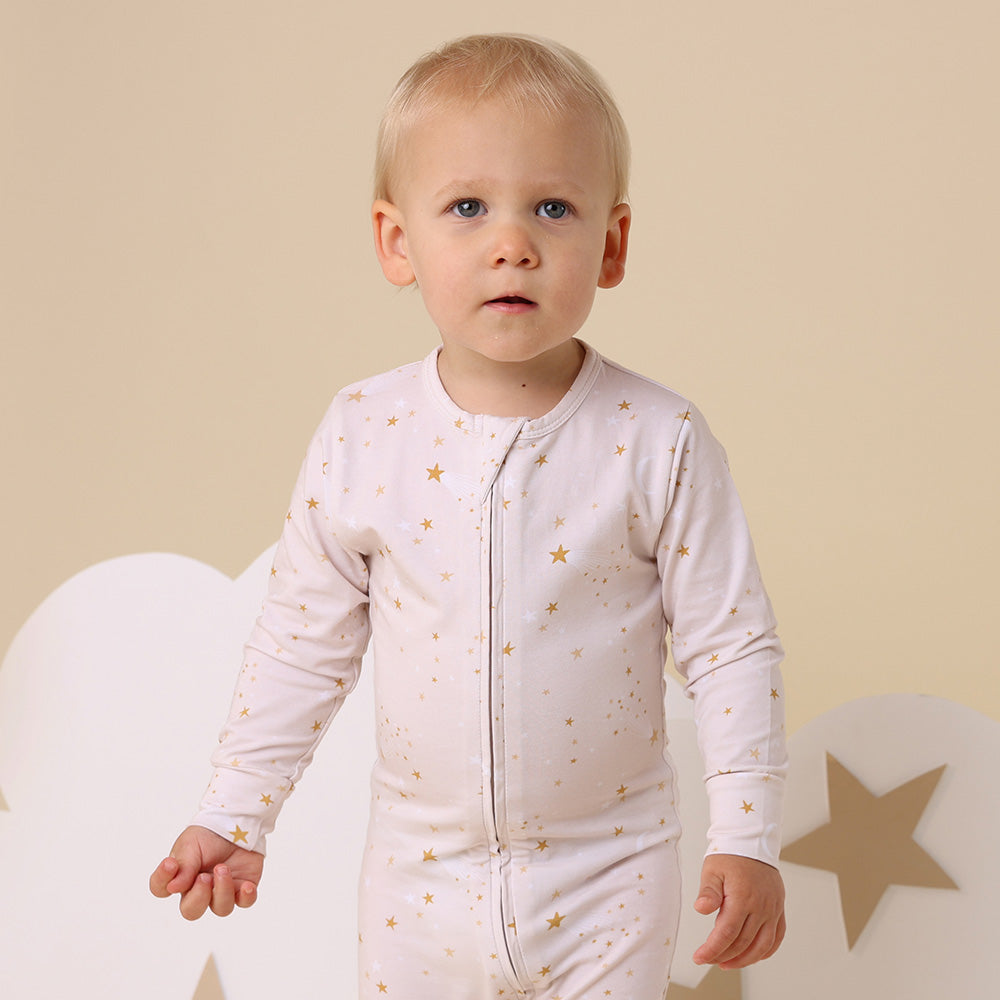 Stardust Organic Snuggle Sleepsuit Zip Footie - View 6