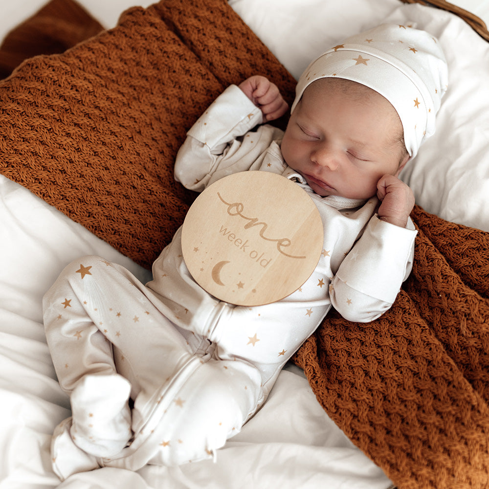 Stardust Organic Snuggle Sleepsuit Zip Footie - View 9