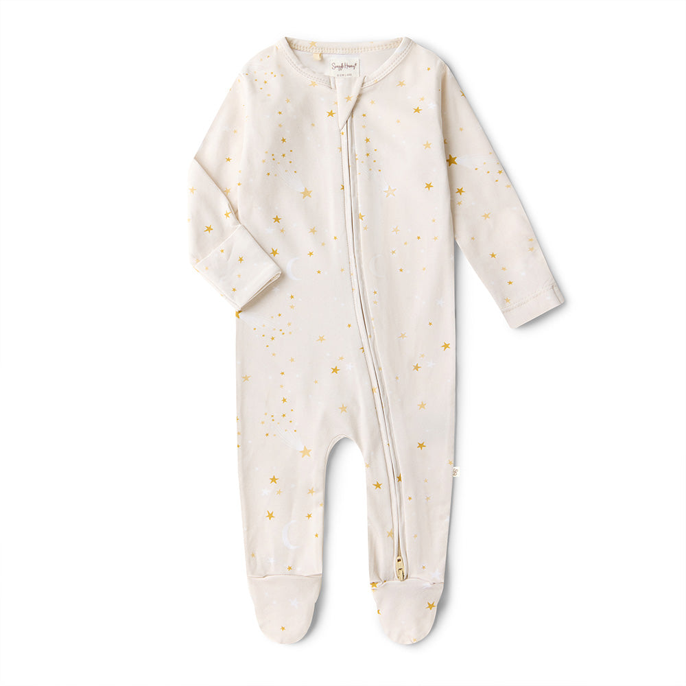 Stardust Organic Snuggle Sleepsuit Zip Footie - View 2