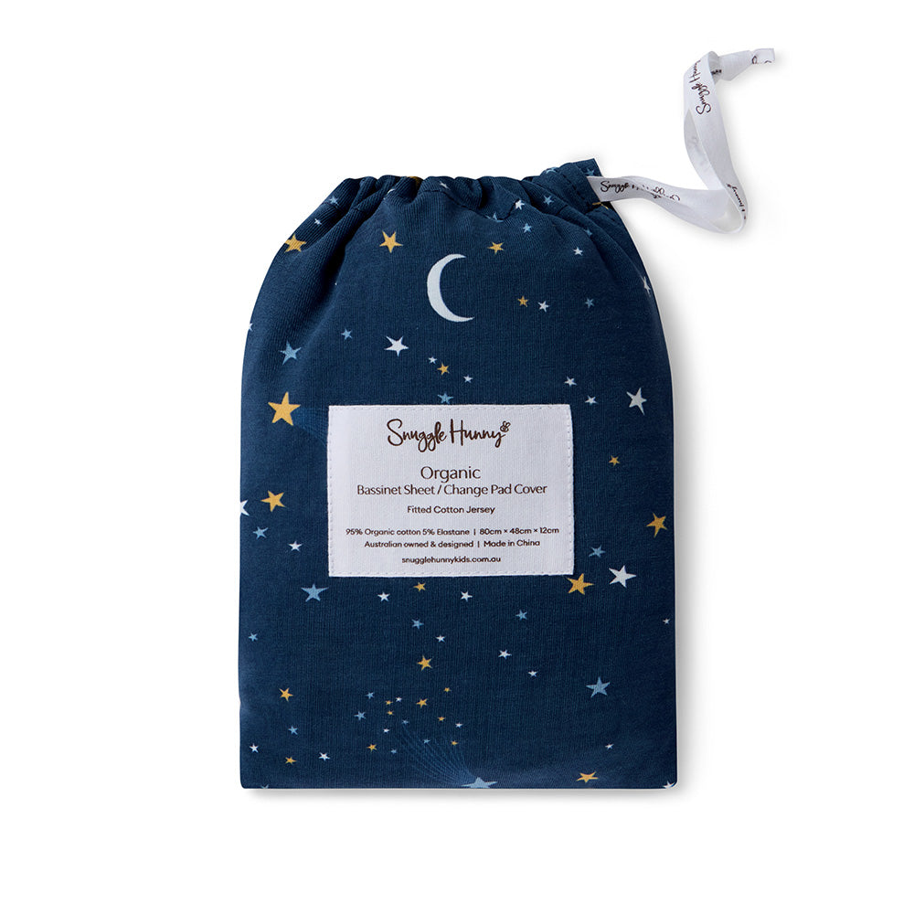 Starry Night Organic Bassinet Sheet / Change Pad Cover - View 6