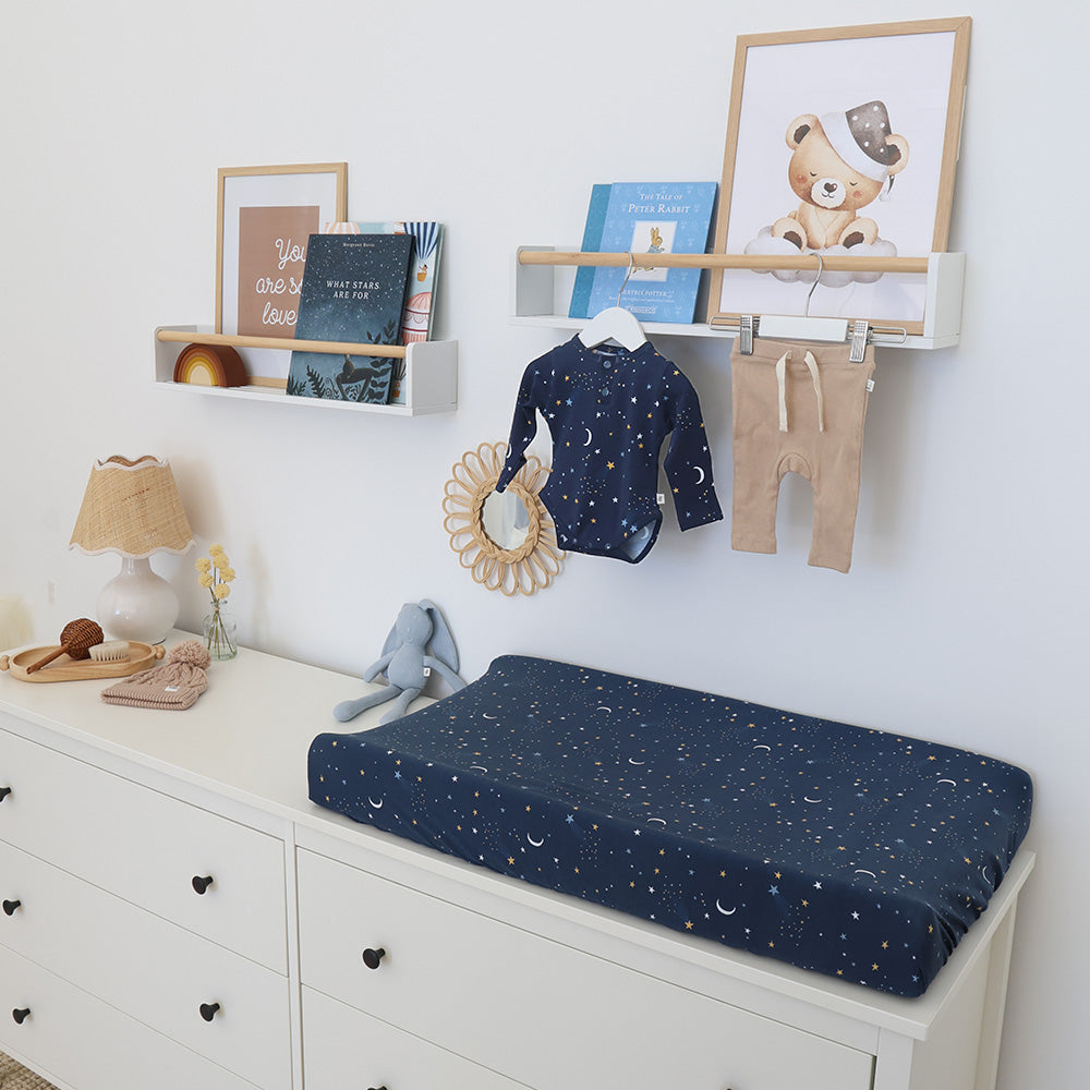 Starry Night Organic Bassinet Sheet / Change Pad Cover - View 3