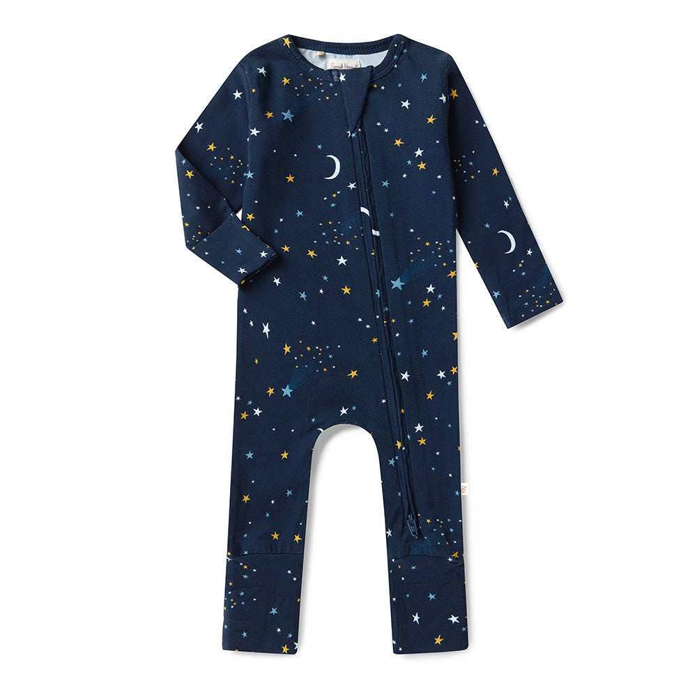 Starry Night Organic Snugglesuit Convertible Romper - View 2
