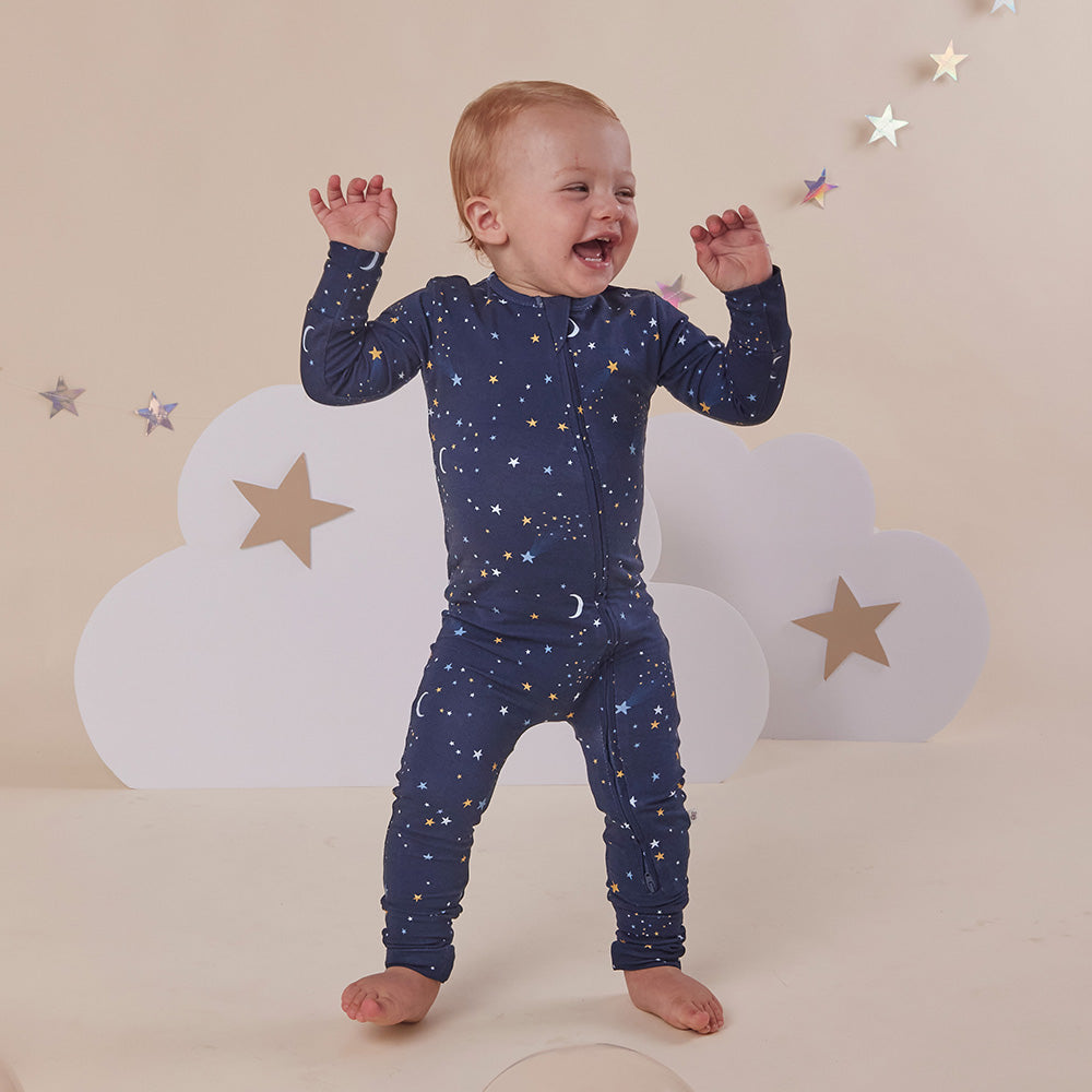 Starry Night Organic Snugglesuit Convertible Romper - View 3