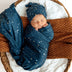 Starry Night Organic Jersey Wrap & Beanie Set | Snuggle Hunny