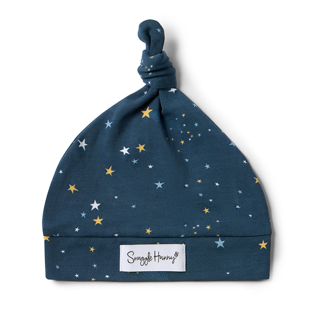 Starry Night Organic Knotted Beanie - View 2