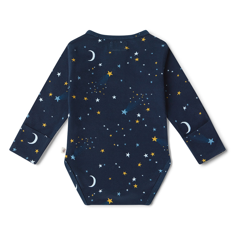 Starry Night Long Sleeve Organic Bodysuit - View 6