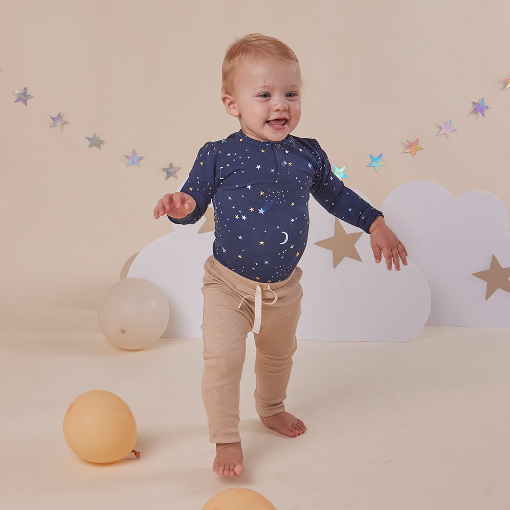 Starry Night Long Sleeve Organic Bodysuit - View 10