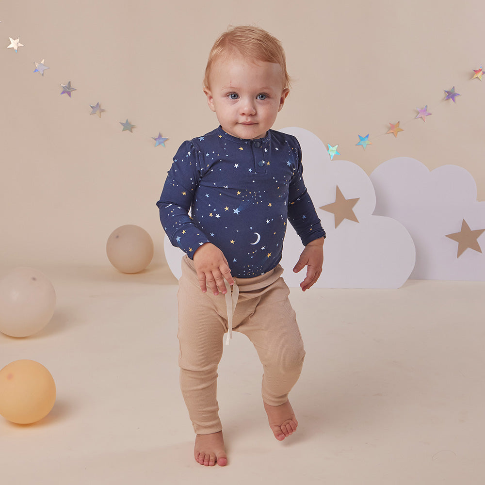 Starry Night Long Sleeve Organic Bodysuit - View 11