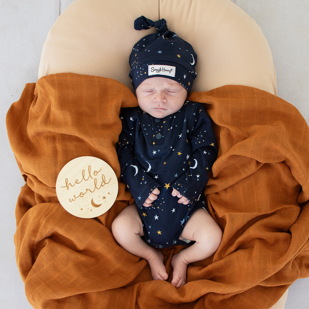 Starry Night Long Sleeve Organic Bodysuit - View 5