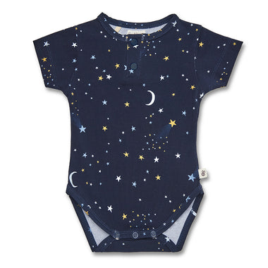 Starry Night Short Sleeve Organic Bodysuit | Snuggle Hunny