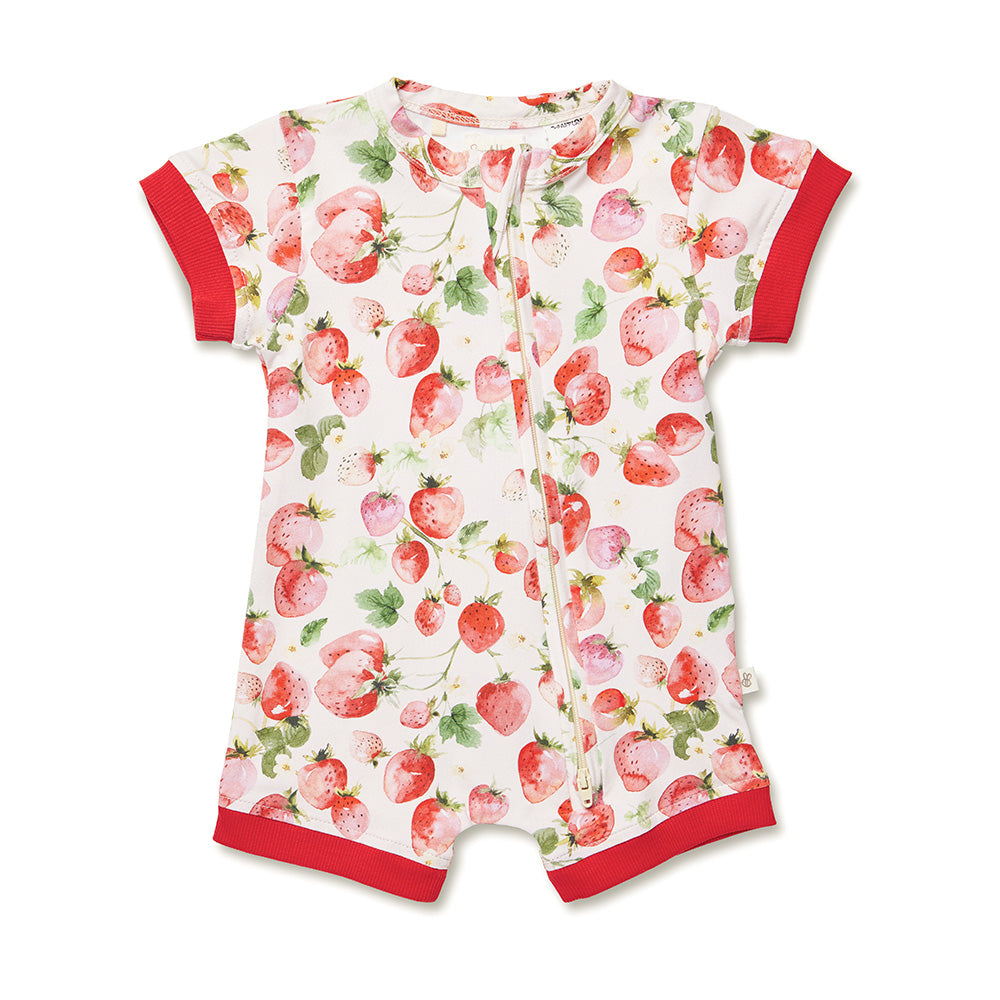 Strawberry Organic Snuggle Shortie - View 2