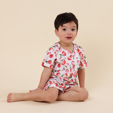 Strawberry Organic Kids PJ Set | Snuggle Hunny