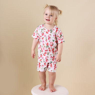 Strawberry Organic Kids PJ Set | Snuggle Hunny