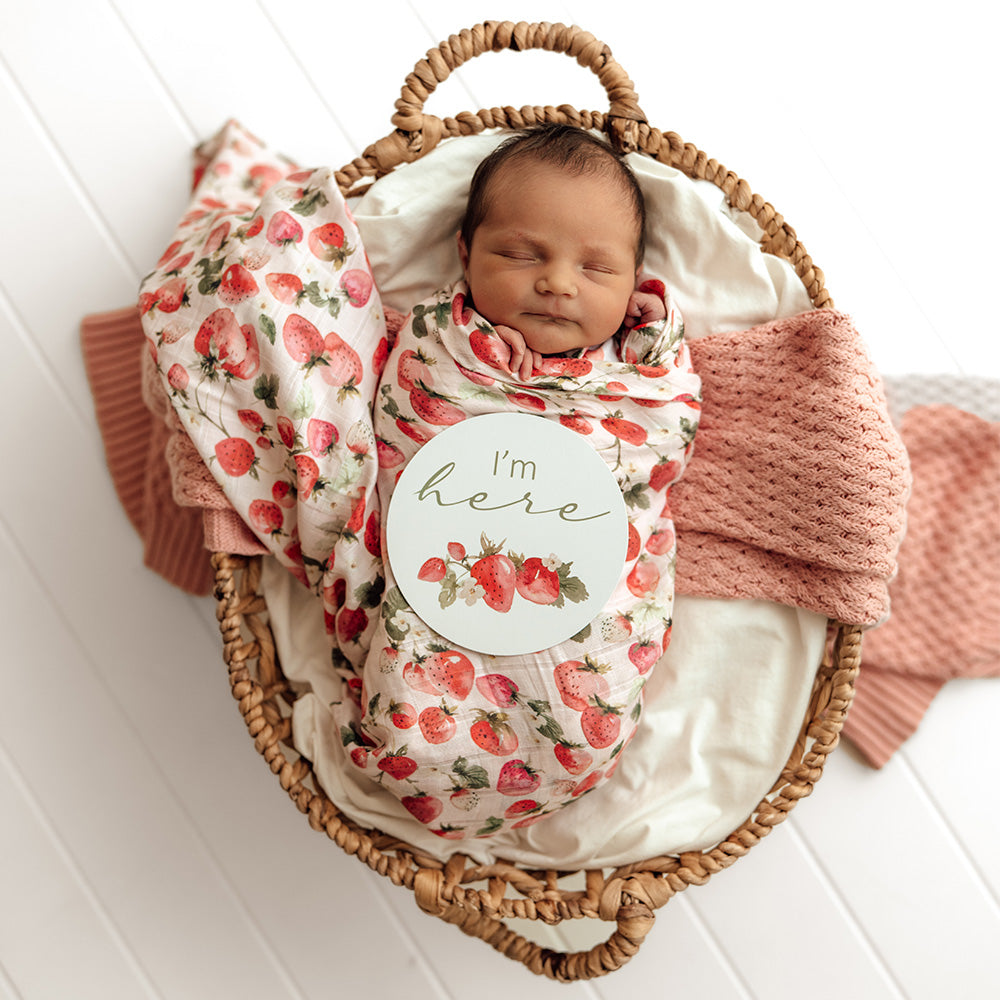 Strawberry Organic Muslin Wrap - View 6